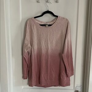 CJ Banks Pink Ombre Sweatshirt